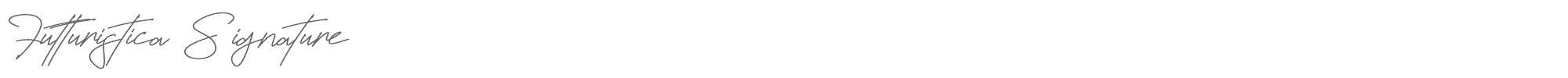 Sample characters Futturistica Signature Font